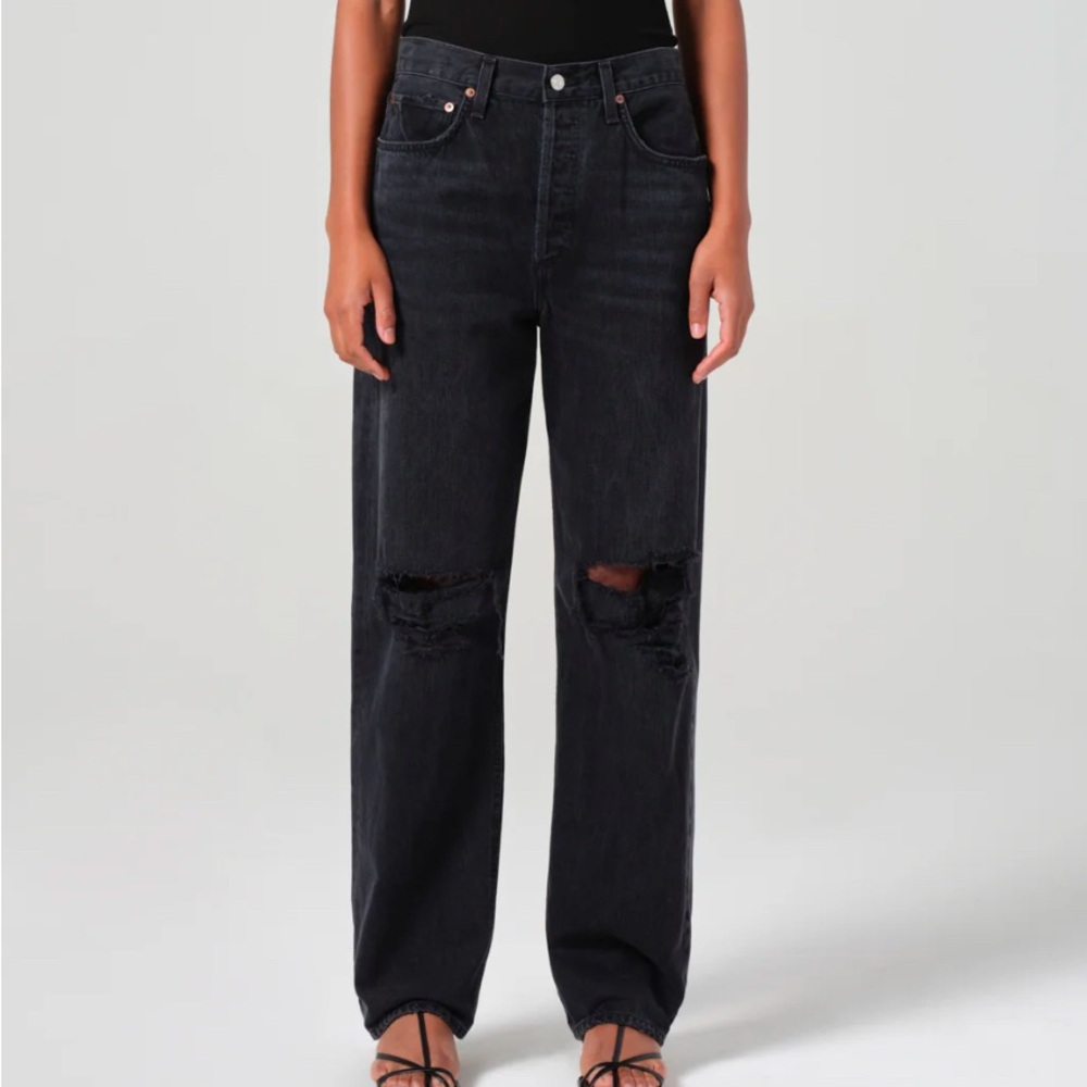 AGOLDE Kelly Straight Leg Distressed Jeans